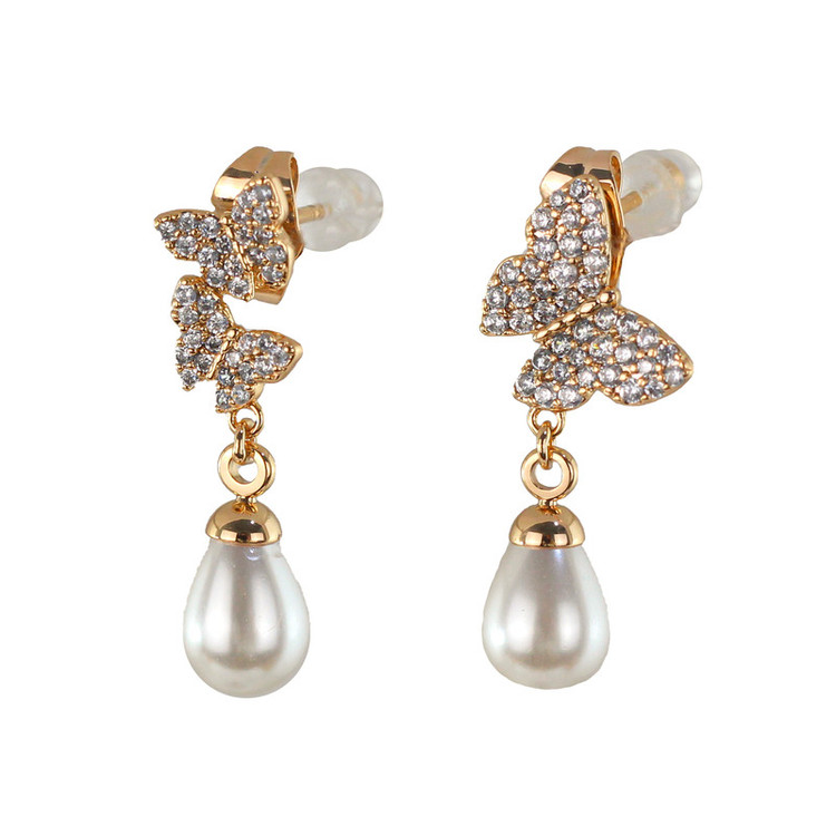 گوشواره زنانه ژوپینگ مدل پروانه کد cs454