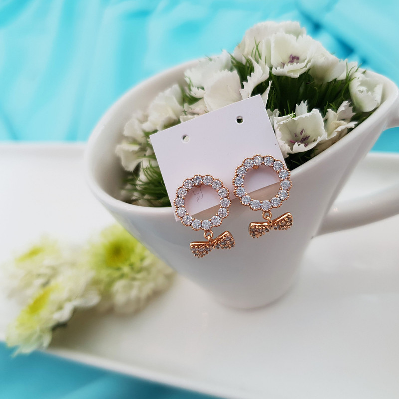 گوشواره زنانه ژوپینگ مدل پاپیون کد cs18