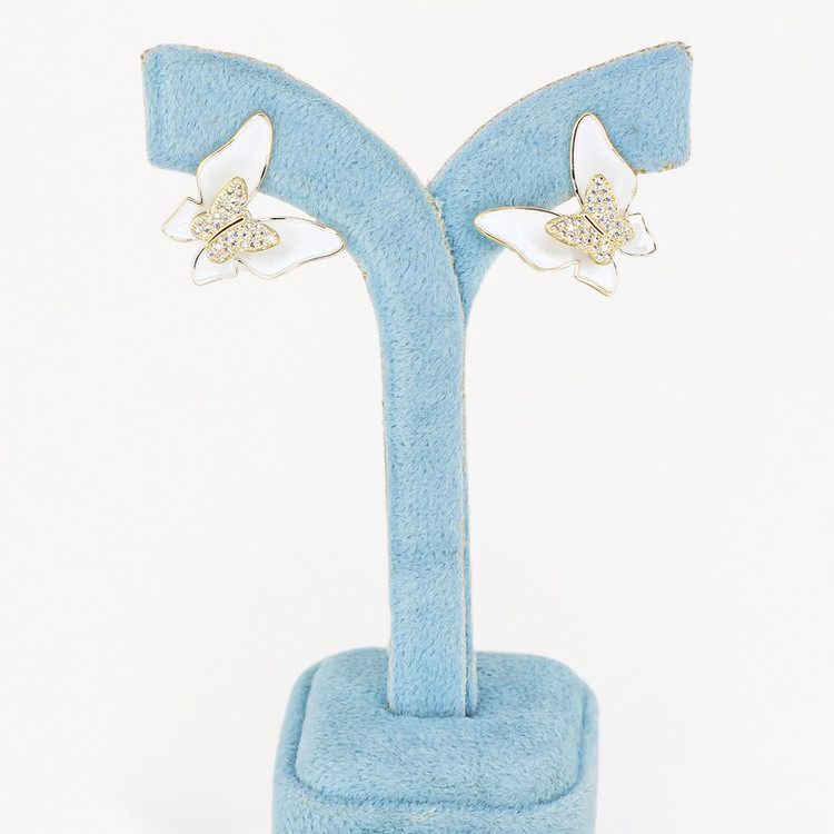 گوشواره میخی زنانه زودیکا مدل پروانه کد AAC1088