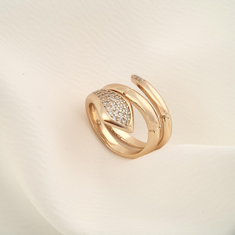 انگشتر زنانه ژوپینگ طرح سرپنت مدل R00124